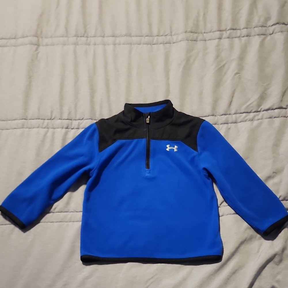 Under Armour Royal Blue and Black Half-Zip Pullover
